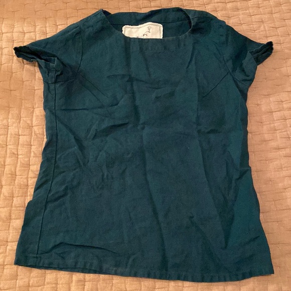 Fitted Hamburg Tee by NotPerfectLinen Emerald Green - Picture 1 of 3